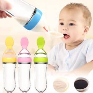 Bouteille cuillère ergonomique pour nouveau né