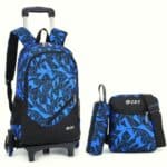 Cartable à roulettes bleu enfant