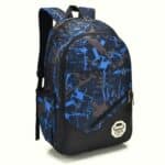 Cartable ergonomique à grande capacité bleu