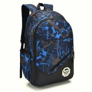 Cartable ergonomique à grande capacité bleu