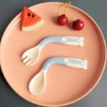 Couverts oursons en caoutchouc pliables pour bébés