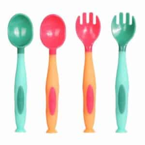 Couverts pliables à ventouse en plastique