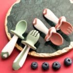 Couverts souple en silicone avec plaque de protection