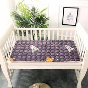 Matelas de lit pour bébé rembourré gris motif céleste
