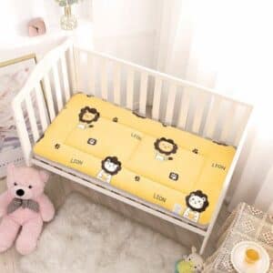 Matelas épais ultra doux tête de lion jaune