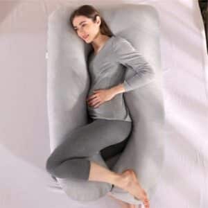 Oreiller de grossesse forme de U tout doux