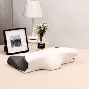 Oreiller orthopédique à mémoire de forme noir et blanc