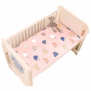 Parure de lit ergonomique à motif rose pour bébé
