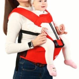 Porte-bébé ergonomique kangourou de voyage rouge