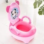 Pot en plastique ergonomique souple rose panda