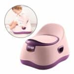 Pot mignon rose ergonomique pour bébé