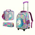 Sac à dos à roulettes ergonomique licorne