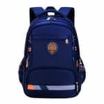 Sac à dos d’école ergonomique bleu en nylon