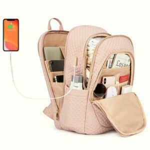 Sac à dos ergonomique rose pour femme