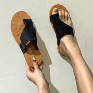 Sandales plates confortables orthopédiques