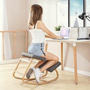 Siège ergonomique genoux en bois pour le bureau