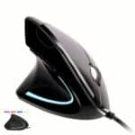 Souris gamer ergonomique filaire verticale et optique pour jeu avec LED colorée