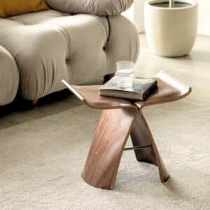 Tabouret papillon en bois