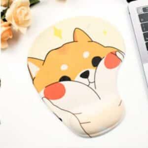 Tapis de souris ergonomique à motif animal avec repose-poignet