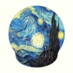 Tapis de souris ergonomique à motif d’art en mousse à mémoire de forme antidérapant