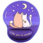 Tapis de souris ergonomique antidérapant à motif de chat avec repose-poignet