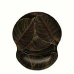 Tapis de souris ergonomique antidérapant à motif floral avec repose-poignet