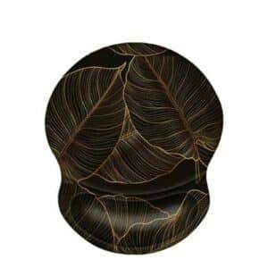 Tapis de souris ergonomique antidérapant à motif floral avec repose-poignet