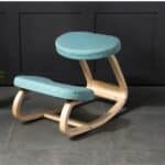 Chaise à genoux ergonomique en bois de bouleau bleu
