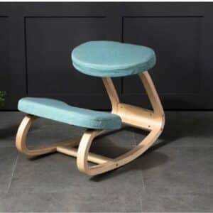 Chaise à genoux ergonomique en bois de bouleau bleu
