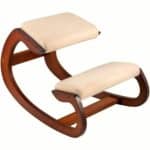 Chaise assise à genoux ergonomique cadre marron