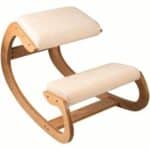 Chaise assise à genoux ergonomique couleur chêne blanc