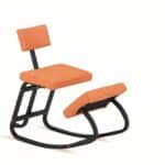 Chaise ergonomique à genoux pour le bureau orange