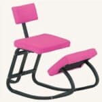 Chaise ergonomique à genoux pour le bureau rose