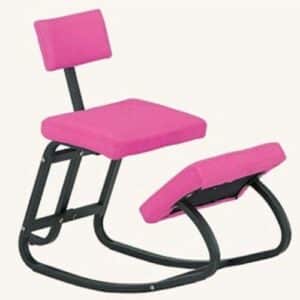 Chaise ergonomique à genoux pour le bureau rose
