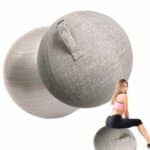 Siège ballon avec housse en coton et en lin