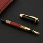 Stylo à plume de haute qualité en acajou et en métal
