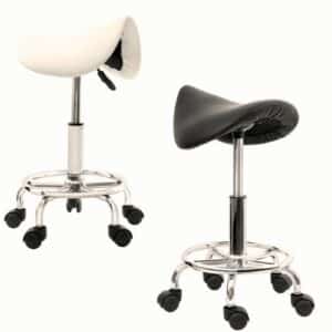 Tabouret sur roulettes à conception ergonomique