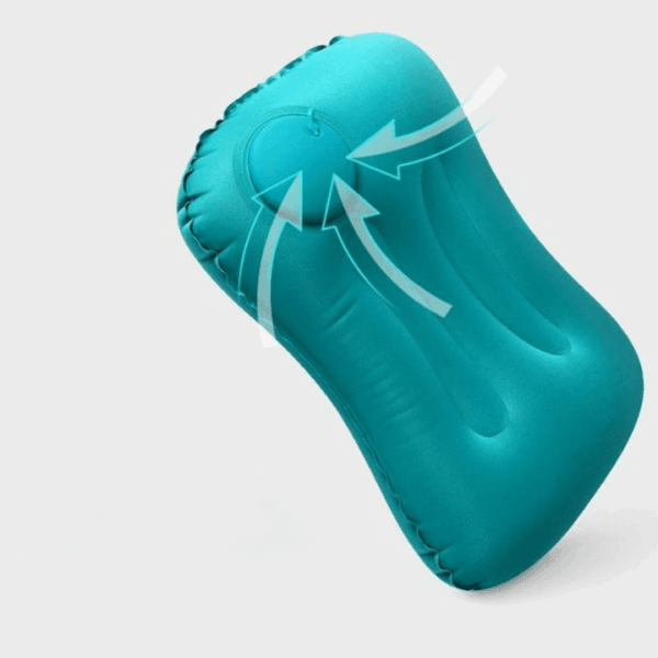 Oreiller De Voyage Gonflable Ergonomique - Soutien Pour Tête Et Cou - Réduit Ronflements, Reflux - Pour Lit, Canapé