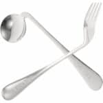 Fourchette et Cuillère Coudées Ergonomiques en Acier Inoxydable