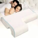 Oreiller Ergonomique à Mémoire de Forme Arqué et Doux en Polyester