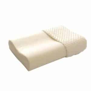 Oreiller Ergonomique à Mémoire de Forme Elastique en Coton et Polyester