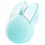Souris Sans Fil Ergonomique Bleue en Forme de Tête de Lapin