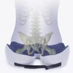 Coussin d'Assise Ergonomique Bleu à Mémoire de Forme en Mousse