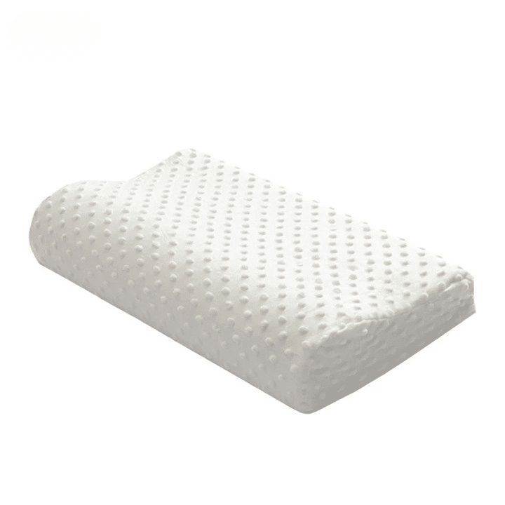 Oreiller Anti Ronflement Ergonomique à Mémoire de Forme en Coton sur fond blanc