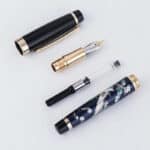 Stylo Ergonomique à Plume avec Convertisseur et Motif Floral