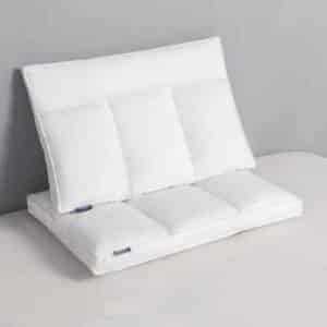 Lot de Deux Oreillers Anti Ronflement Ergonomiques en Coton et Microfibre