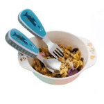 Lot de Deux Couverts Ergonomiques Bébé avec Design de Requin