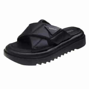 Chaussons Femme Semelle Ergonomique Noir Haut de Gamme