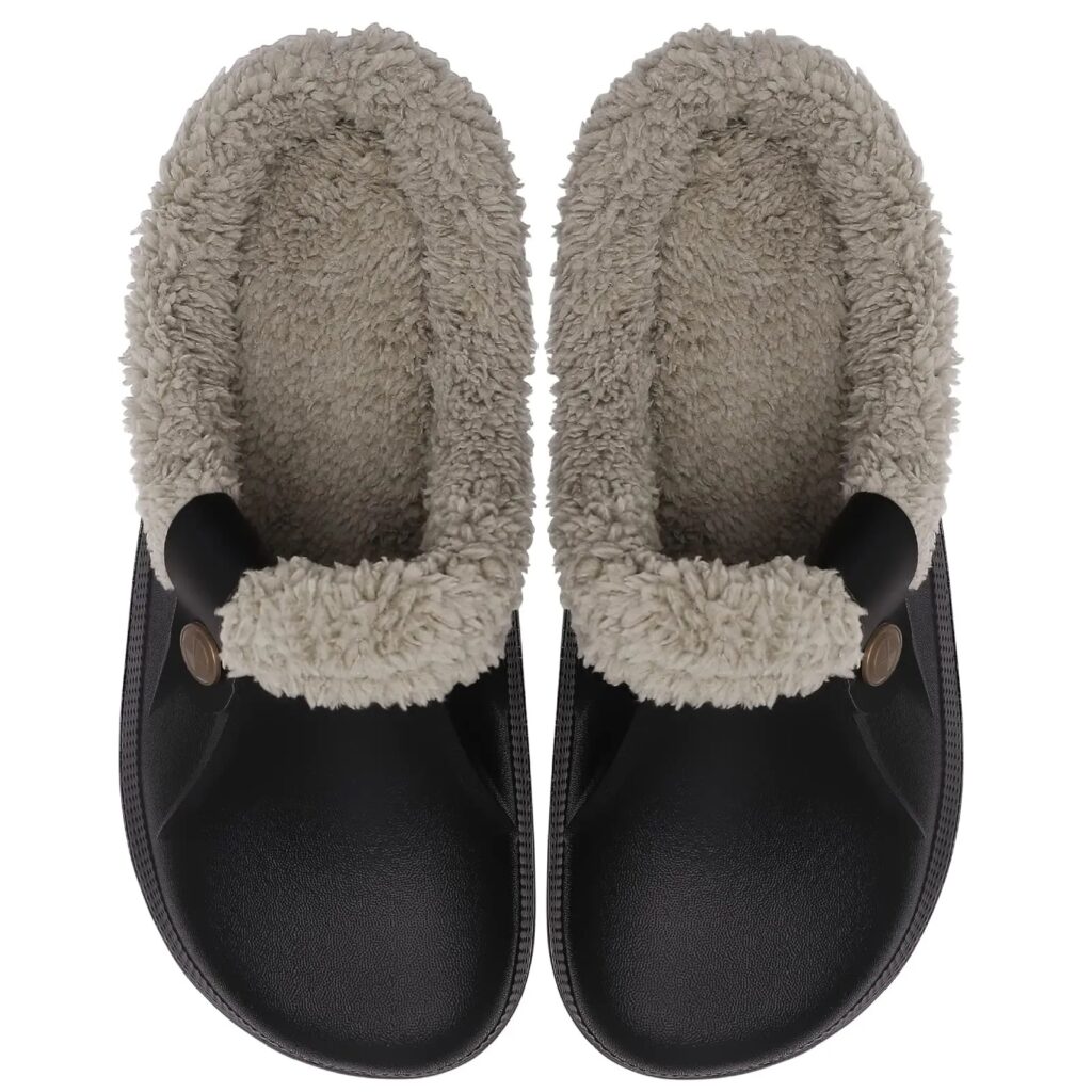 Chaussons Femme Semelle Ergonomique en Peluche Douce