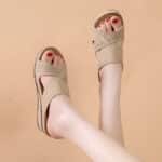 Chaussons Femme Semelle Ergonomique Chics et Respirants pour l'Été